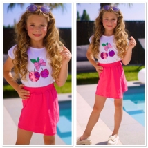 Set Rokshort t shirt fushia 