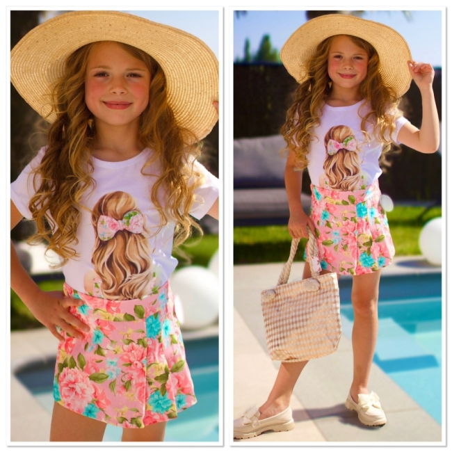 Set short t shirt pink 