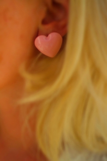 Oorbellen roze hartjes 
