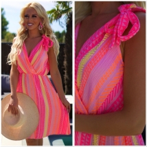 Dress pink multi 