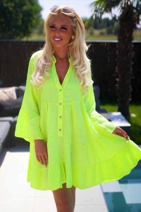 Robe jaune fluo 