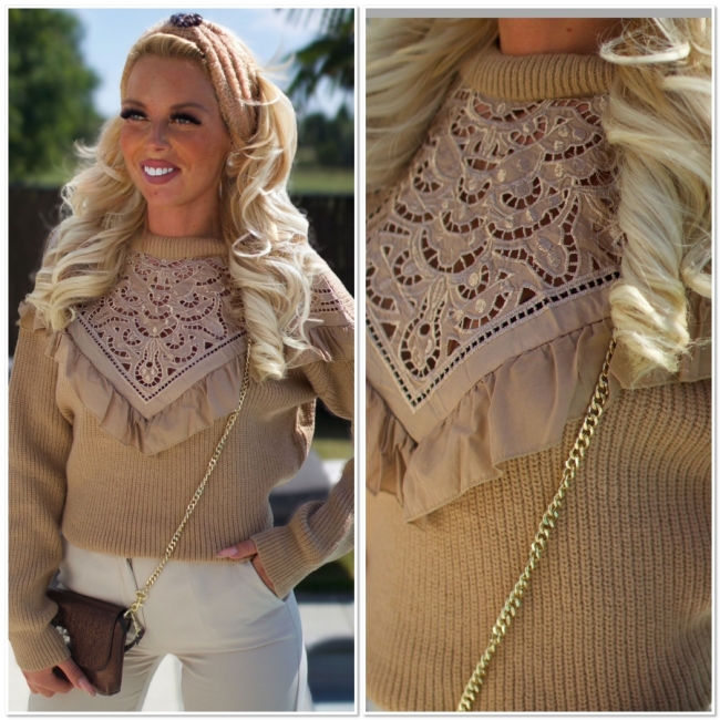 Pull taupe 