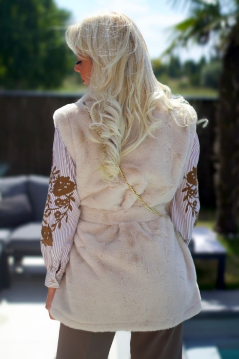 Gilet Lang Teddy beige 
