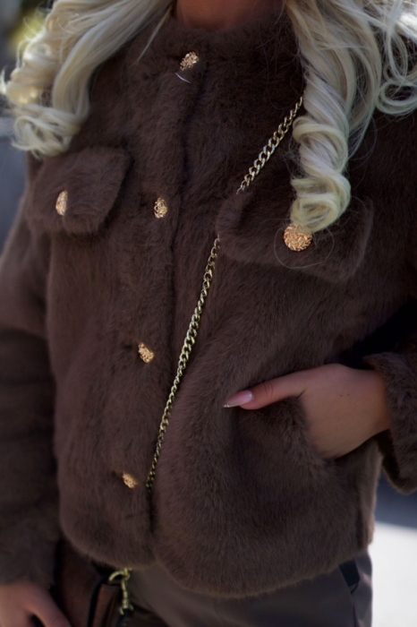 Jasje marron golden button 