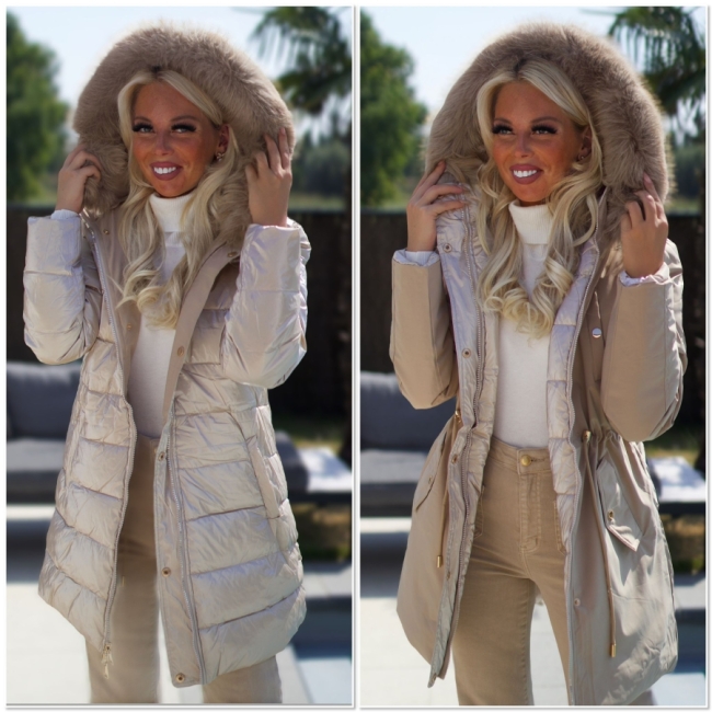 Veste beige champagne 