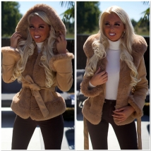 Jas met kap sandcolor 