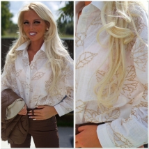 Blouse blanc gold 