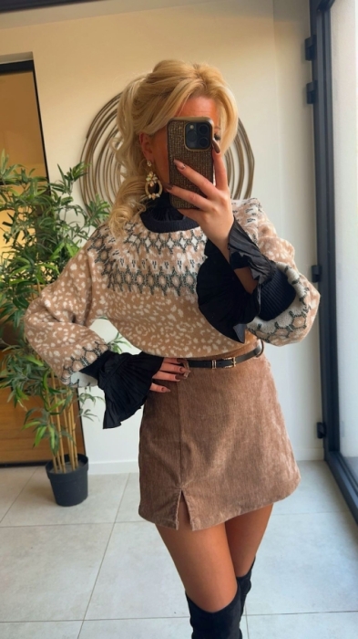 Pull beige leoo 
