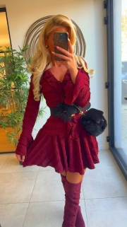 Kleed Bordeaux frulle 