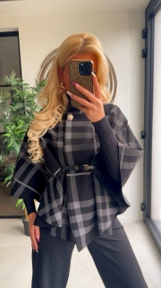 Cape + belt black Carro 