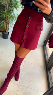 Skirt Bordeaux buttons