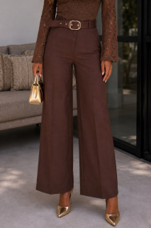 Broek wijd bruin 