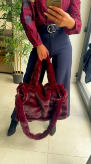 Handtas groot Bordeaux teddy