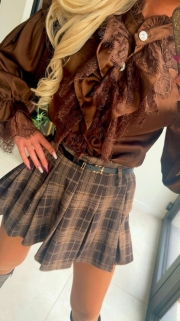 Skirt short Brown carro