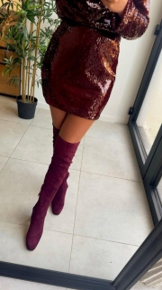 Skirt Bordeaux paillettes 