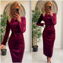 Kleed Bordeaux strikken 