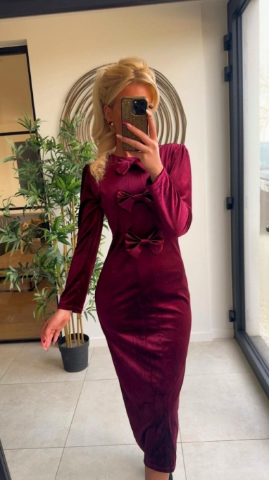 Kleed Bordeaux noeuds