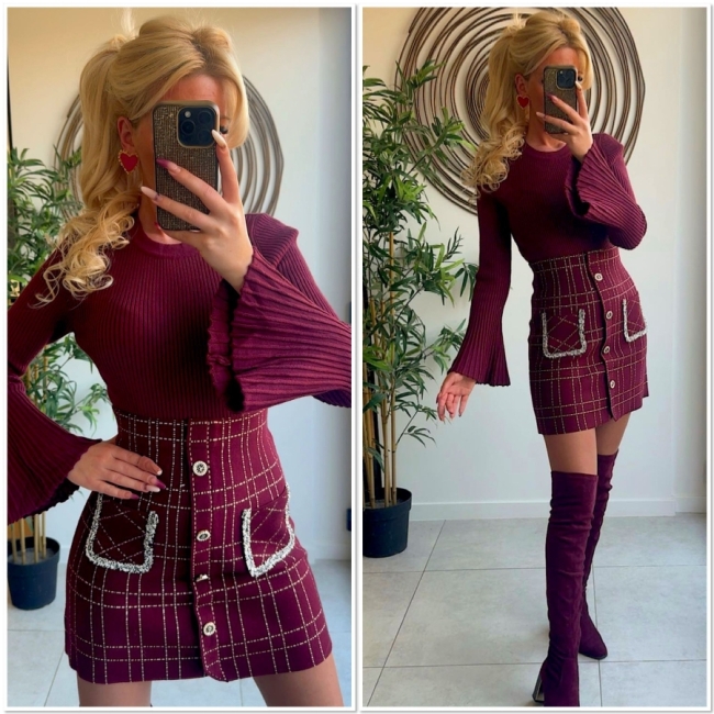 Rok Bordeaux zakjes 