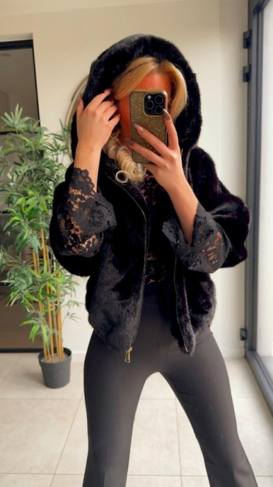 Gilet Teddy black cap