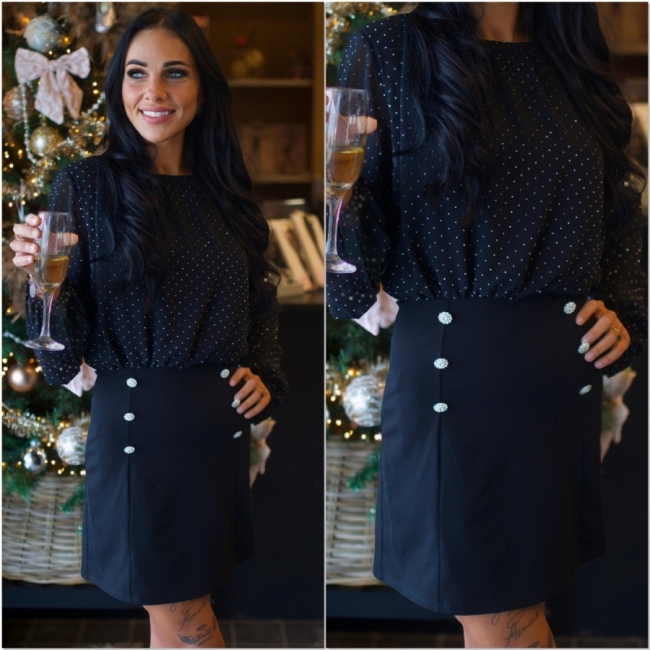 Dress black glitter 