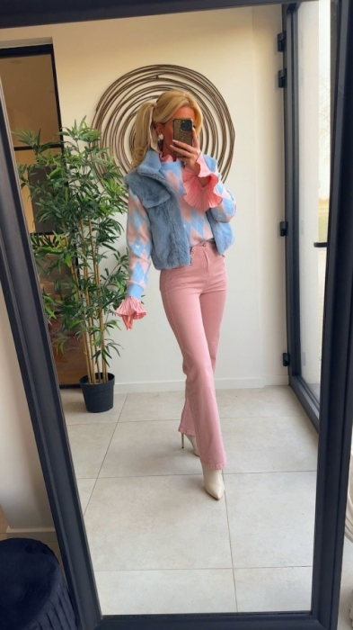 Pull bleu pink 