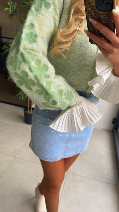 Gilet Green broderie 