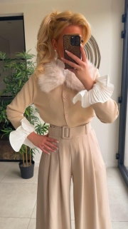 Gilet beige faux fur 