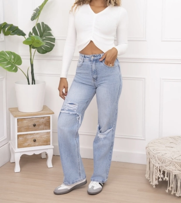 Jeans Wide leg scheuren
