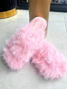 Slippers fluffy pink 