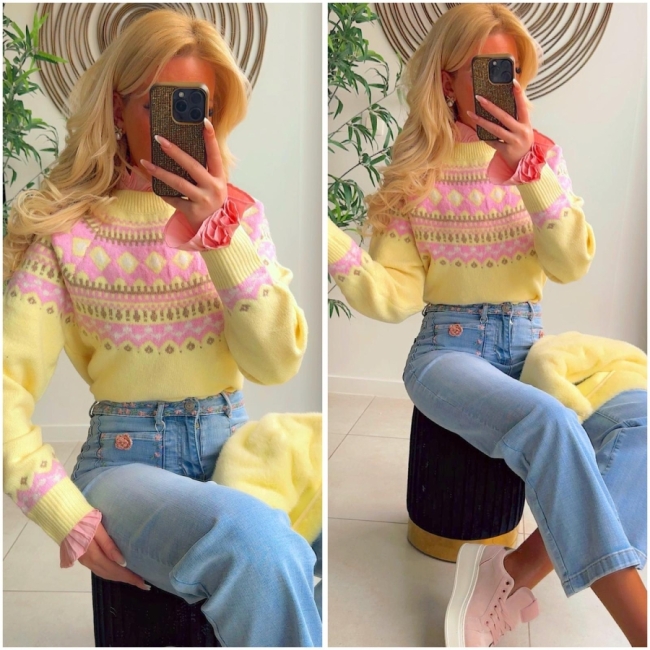 Pull yellow pink
