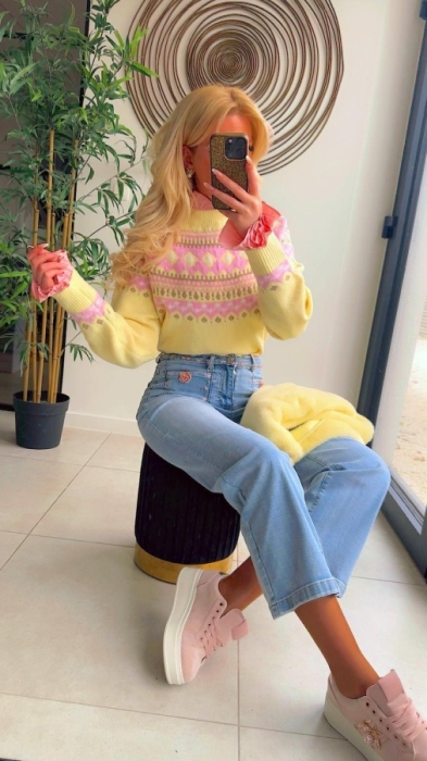 Pull yellow pink