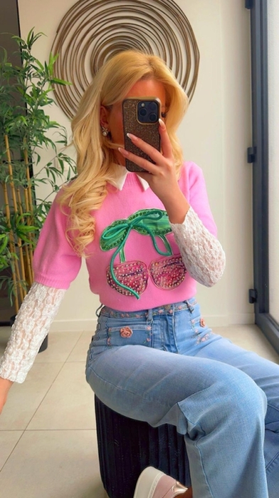 Pull pink cerise