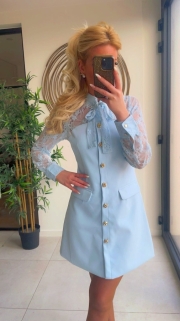 Dress Light bleu buttons 