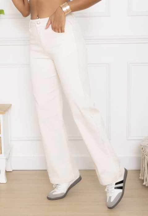 Pants crème borde