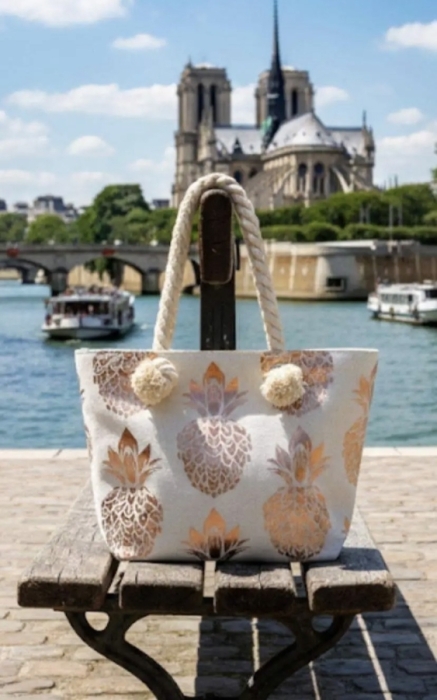 Tasje klein gold pineapple