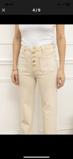 Pants beige buttons 