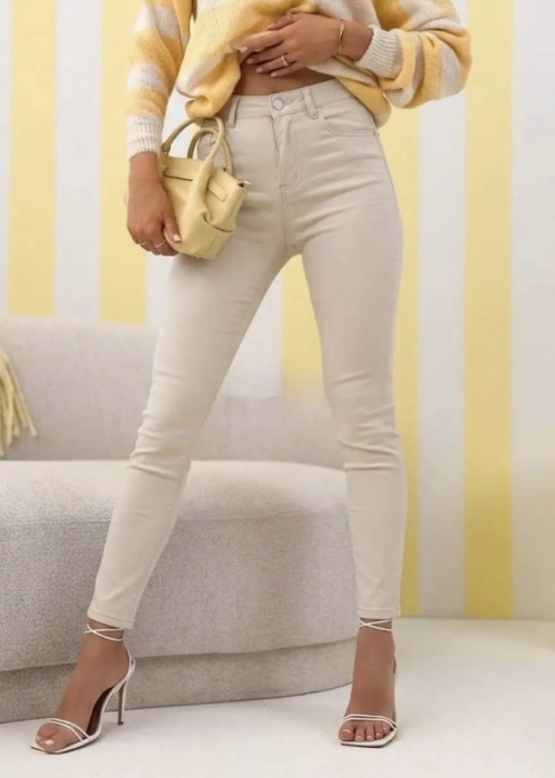 Pants skinny beige 