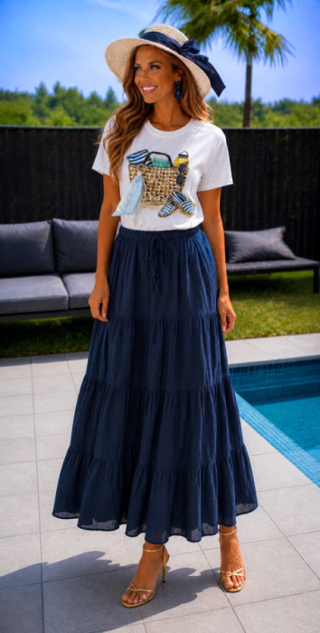Skirt long bleu marine 