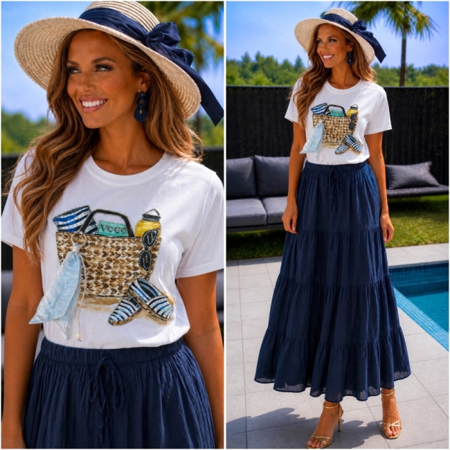 Skirt long bleu marine 