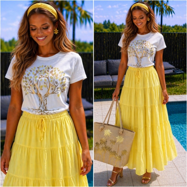 Skirt long yellow 