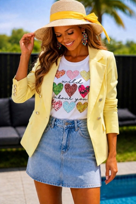 Blazer yellow buttons 