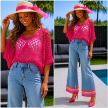 Top croché fushia 