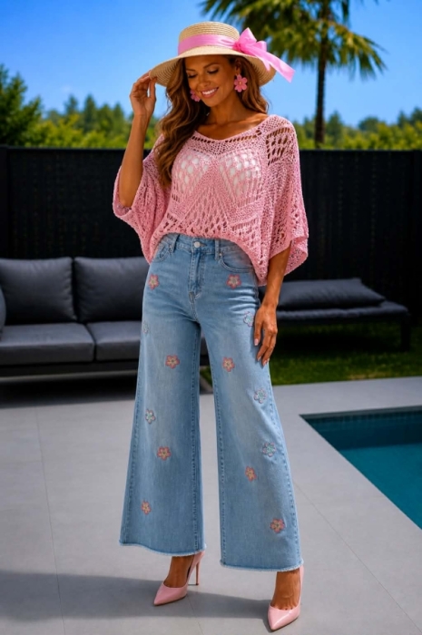 Top croché Light pink