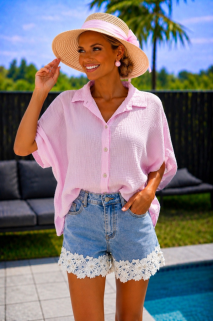 Blouse Light pink manche courte