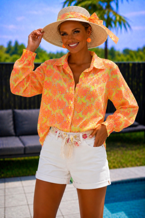 Blouse orange fluo 