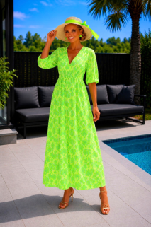 robe vert jaune design