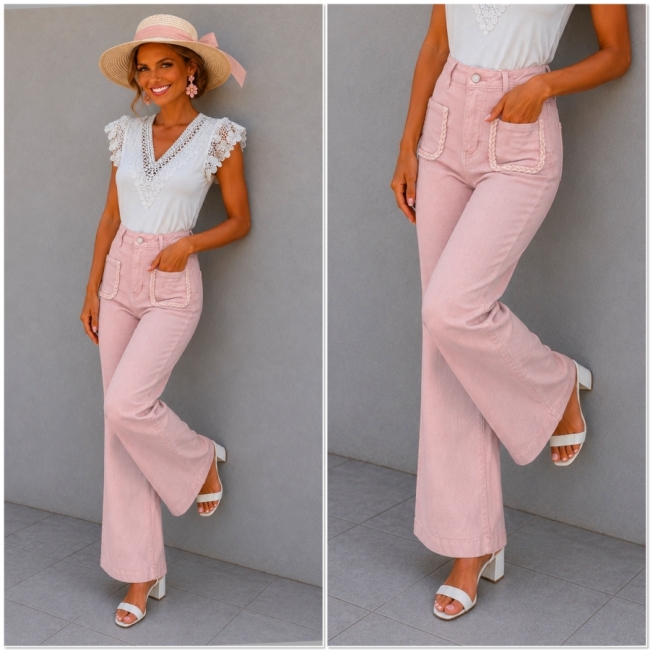Pants Wide leg pink 