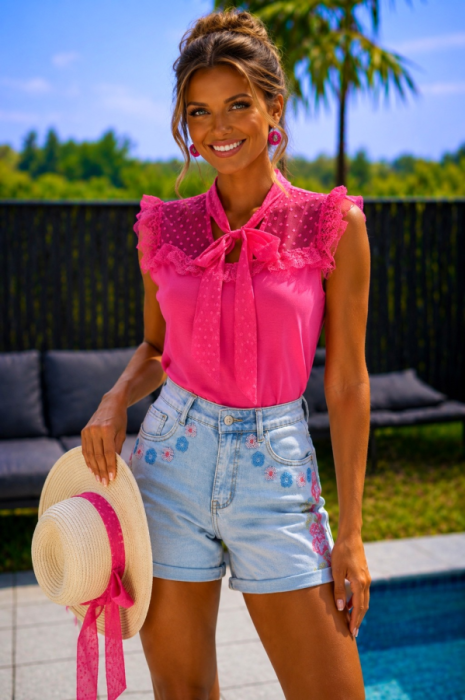 Top fushia strik 
