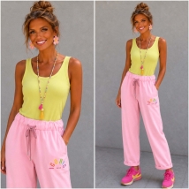 Top jaune citron uni 