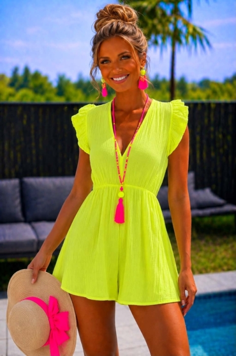 Combishort fluo geel 
